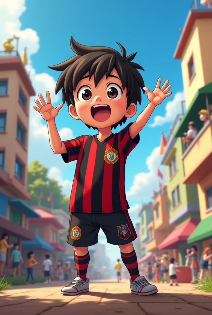 Funny anime with flamengo shirt
