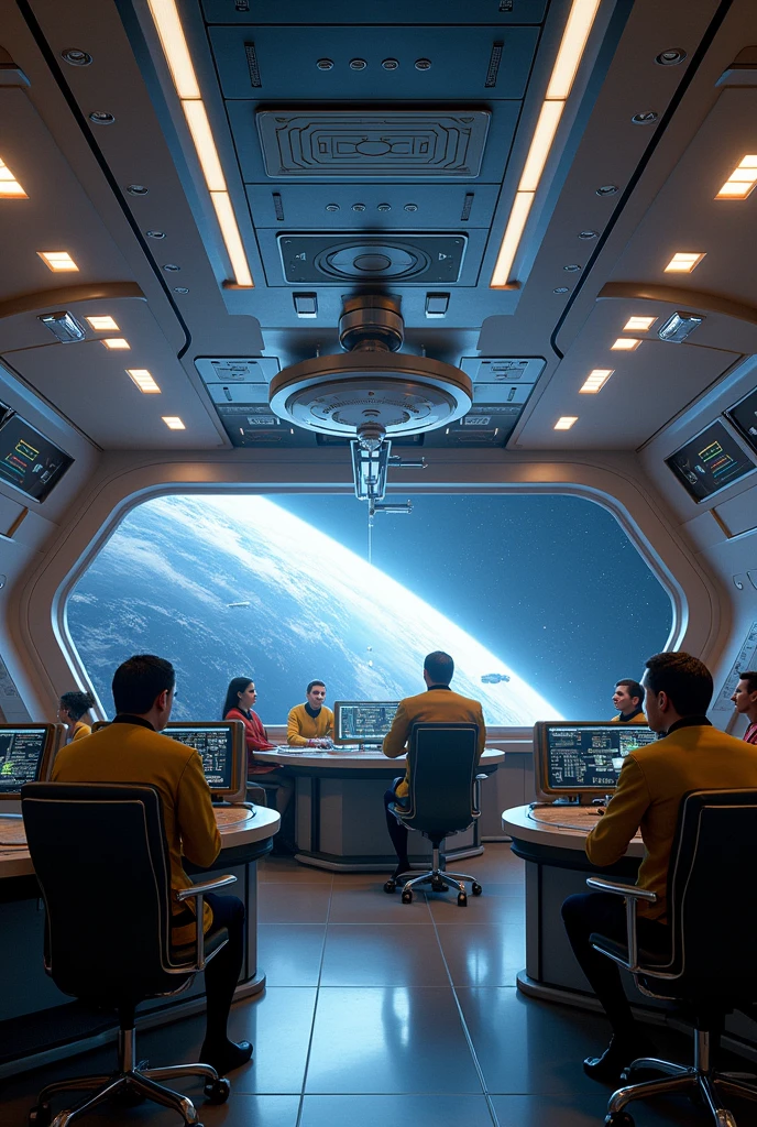 Bridge of the star ship enterprise Next generation 