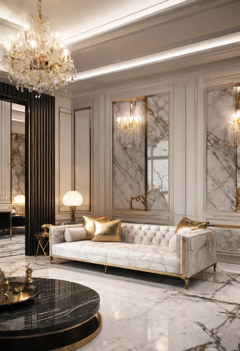 Scandal Lovers Club，Luxurious lounge，Marble room，Luxurious sofa and table