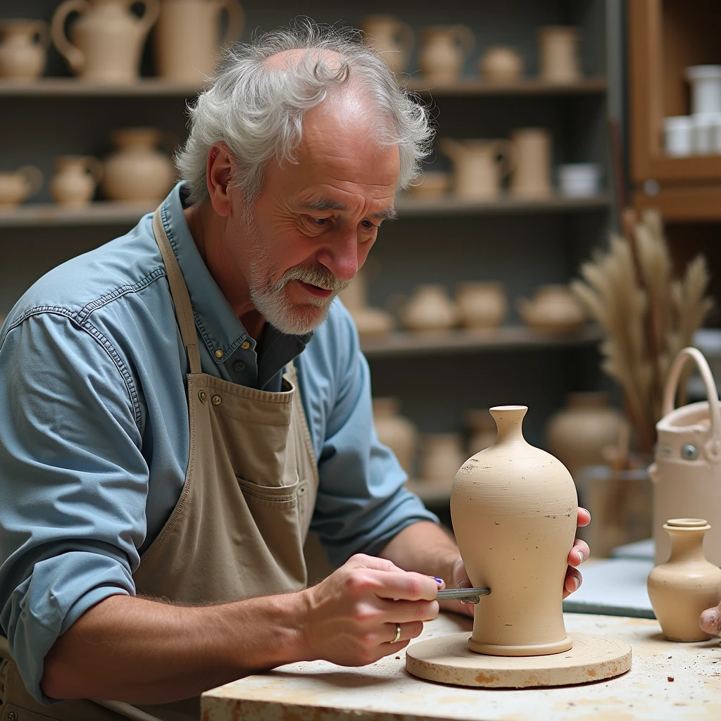 He's a pottery painter.