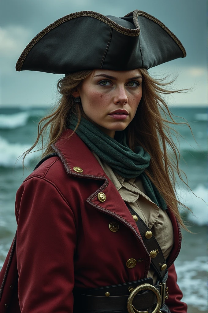 Ella Hunt dressed as a pirate