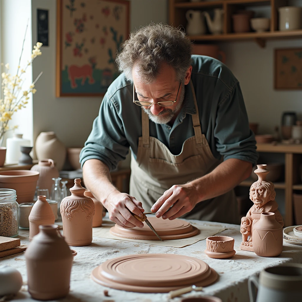 He's a pottery painter.
