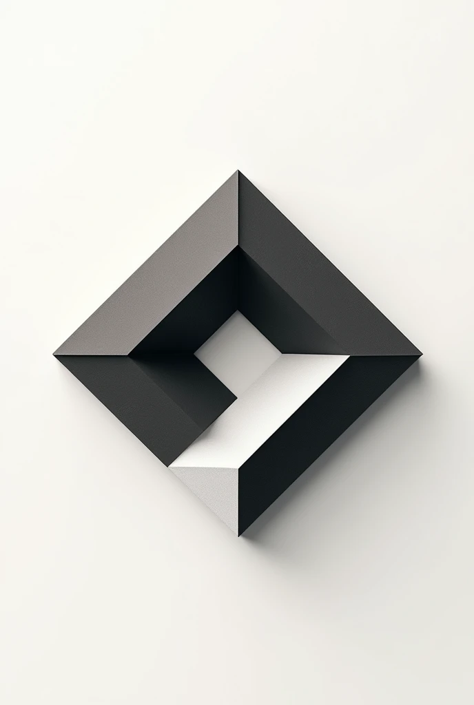 Abstract geometric two-dimensional composition based on a rhombus
