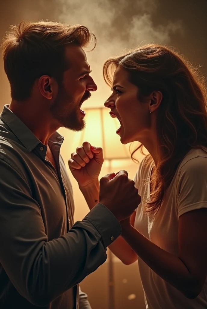 A women fight with his husband