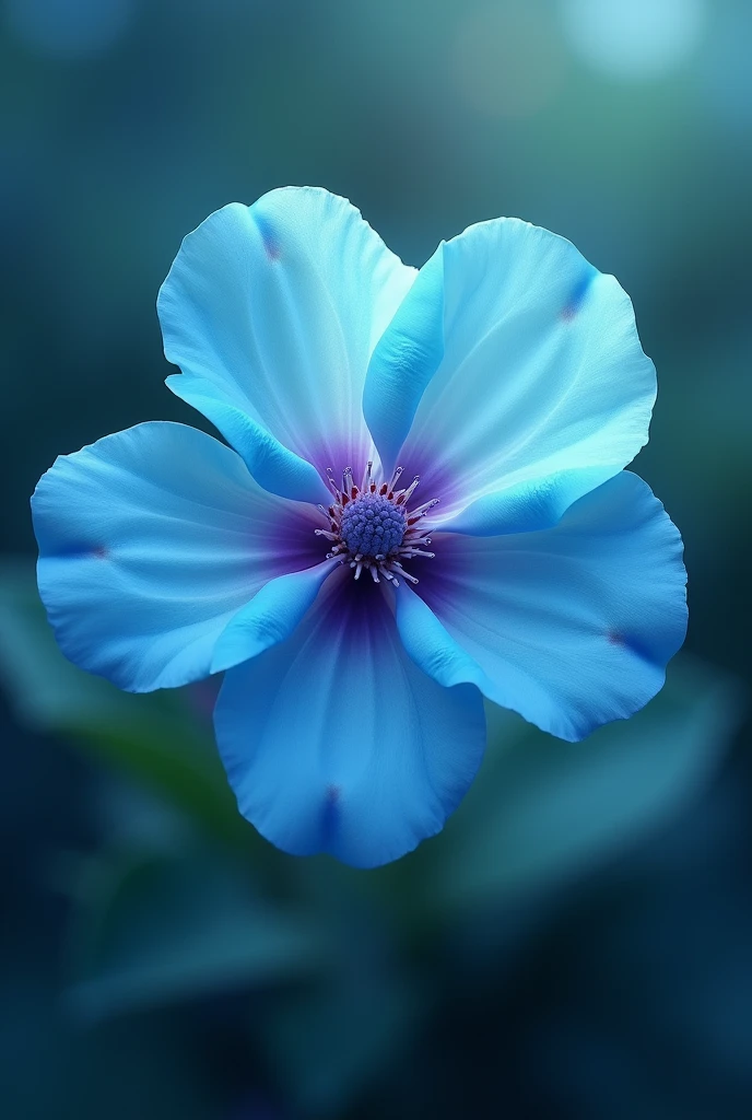 emerald flower open, cyan blue color with purple, beautiful, relaxante, wall-paper