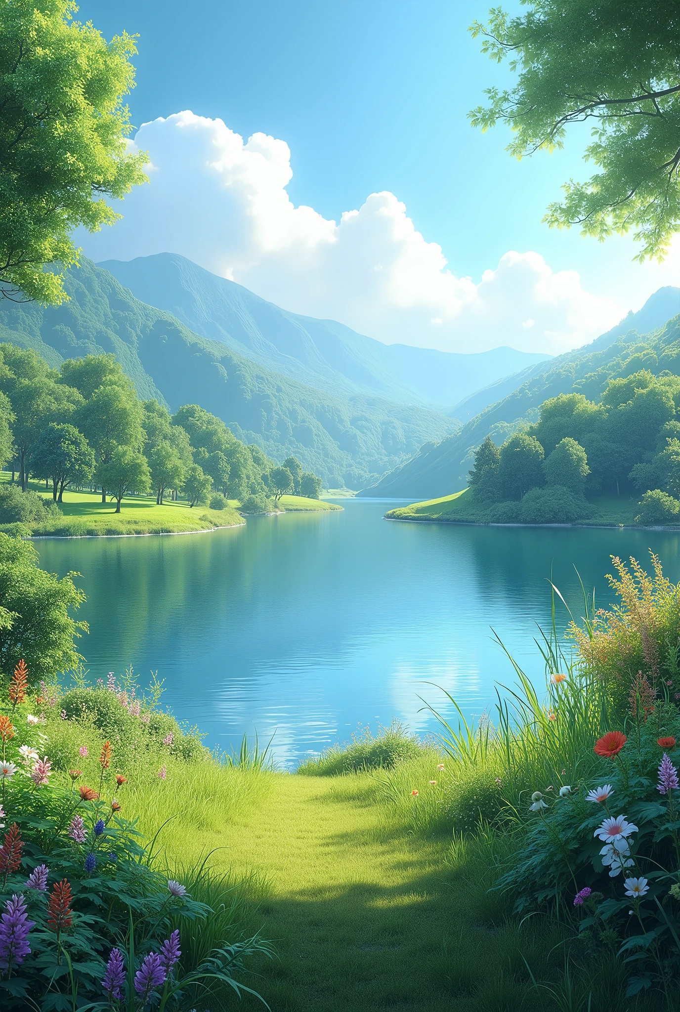 A land near a lake