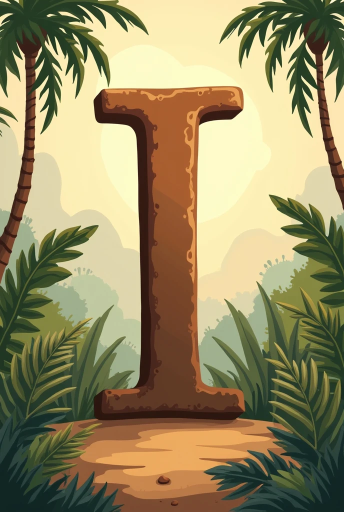 “I” letter for safari theme birthday 
it is letter i not L
Big letter

i dont like the design i like the design earlier 

The other design

Like that but the letter is brown color

The design is okay earlier 