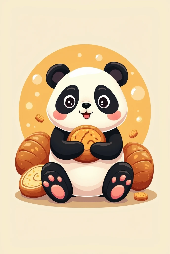 Pandasal bread shop Logo with a Panda as basis