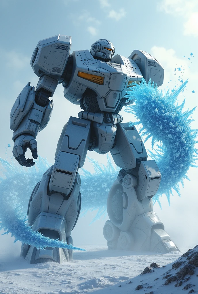 War robot and ice dragon