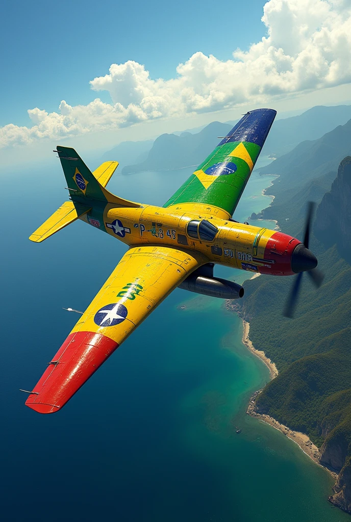 /Make the P 45.555/
with the colors of Brazil