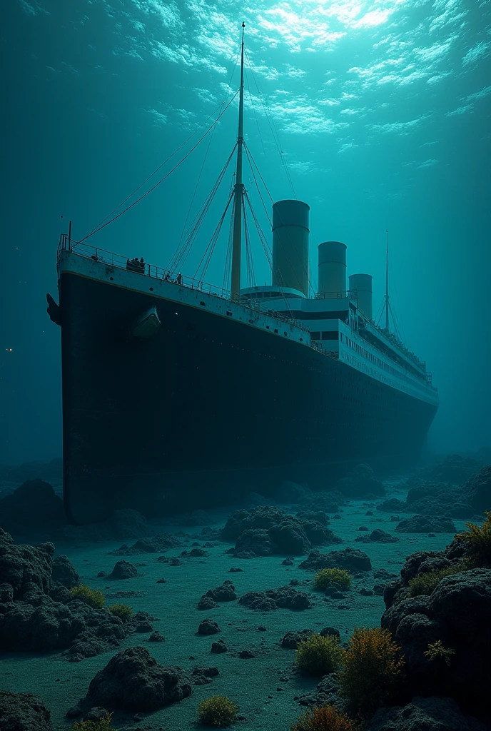 Titanic in the deep sea