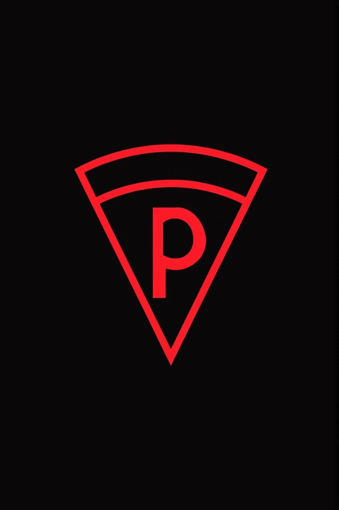 A pizza logo named pizza paradisso, in black and red