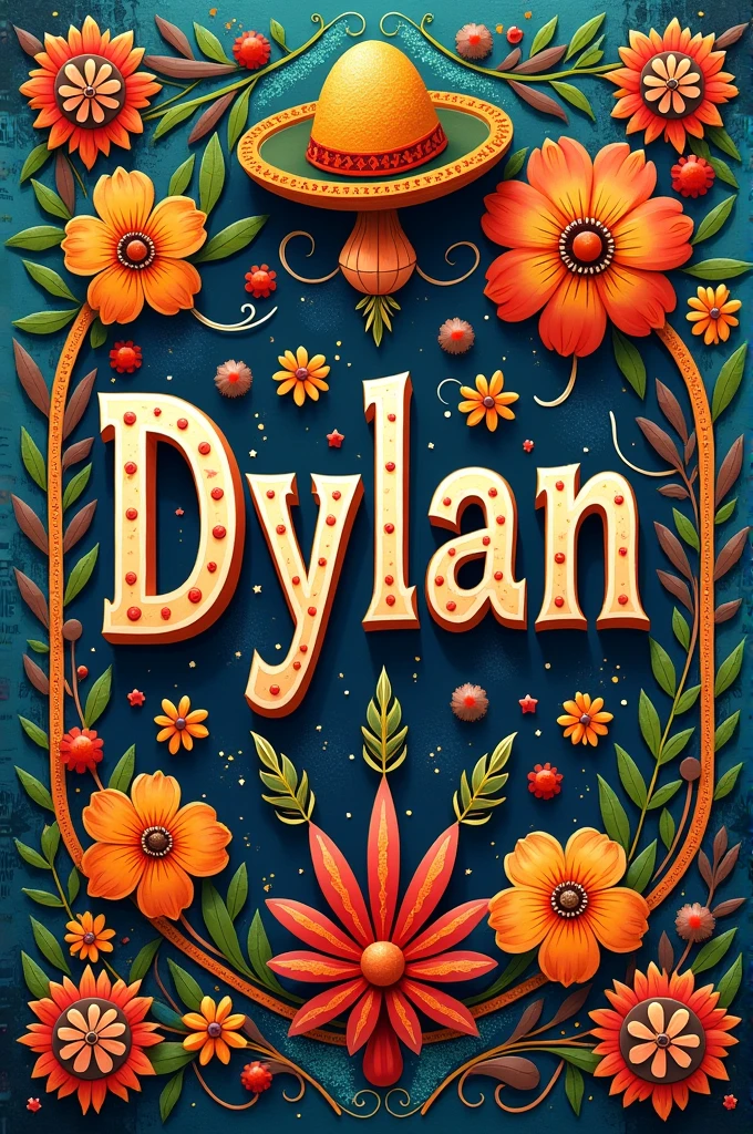 An image with Dylan&#39;s name but all decorated with Mexican guy