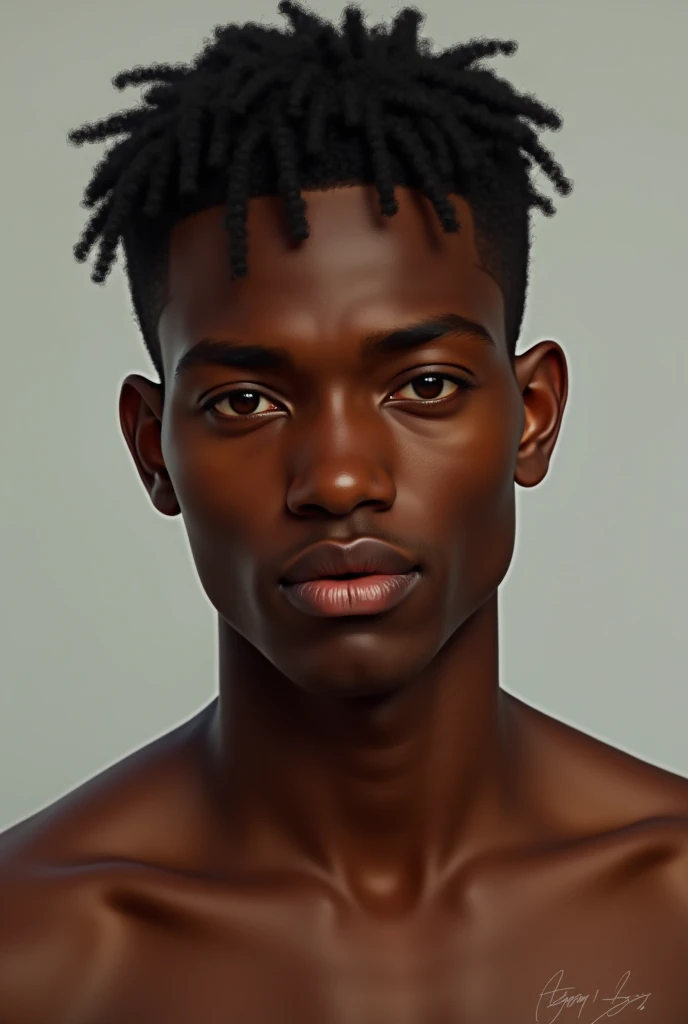 dark skin guy early 20s head shot