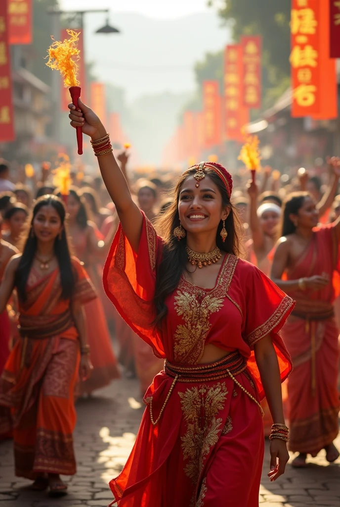 Images of people participating in festivals.