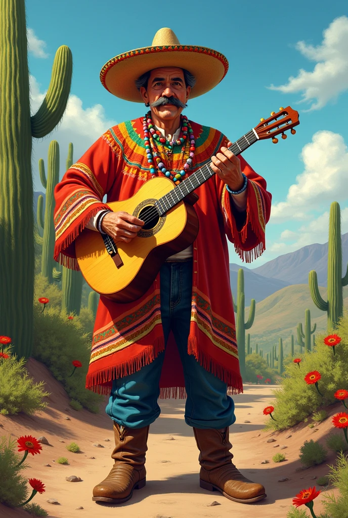 Draw the most Mexican person that can exist