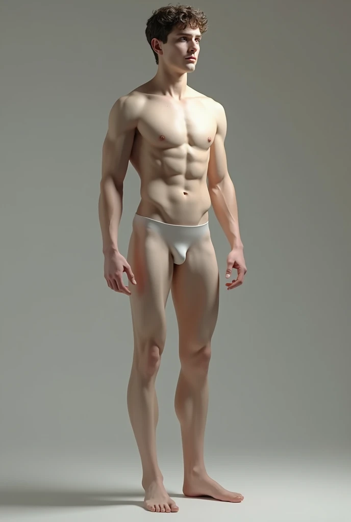 Young man without clothes full body 
