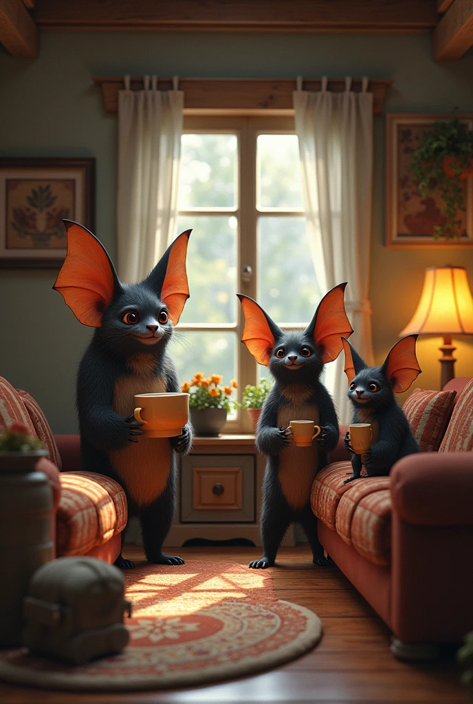 Can you generate bat animal in home images