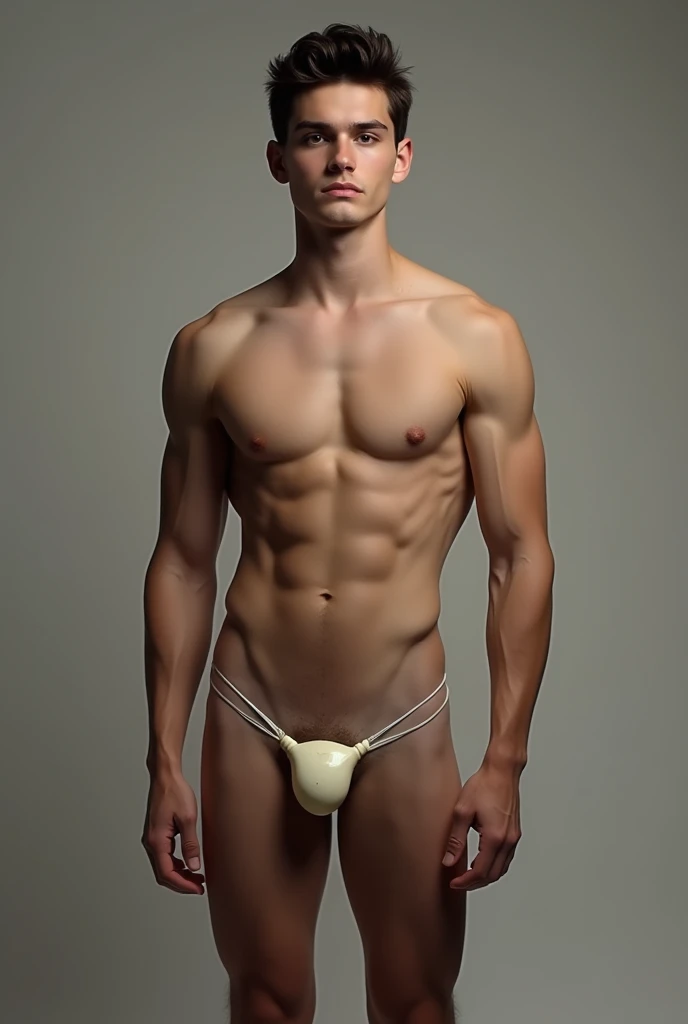 Young man without clothes full body With big penis showing his penis