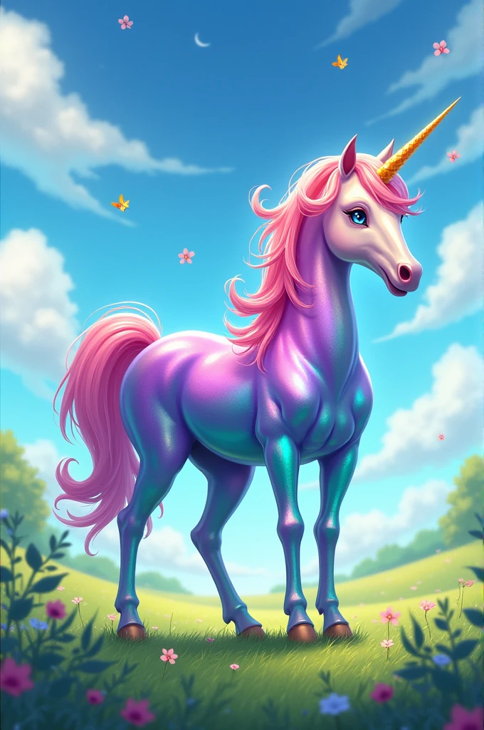Unicorn with many colors