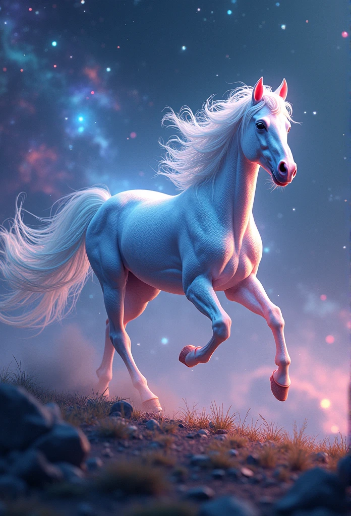 galaxya horse detailed matte painting, deep color, awesome, details Intricate, splashscreen, colors complementary, fantasy concept art, 8k resolution trending on Artstation Unreal Engine 5