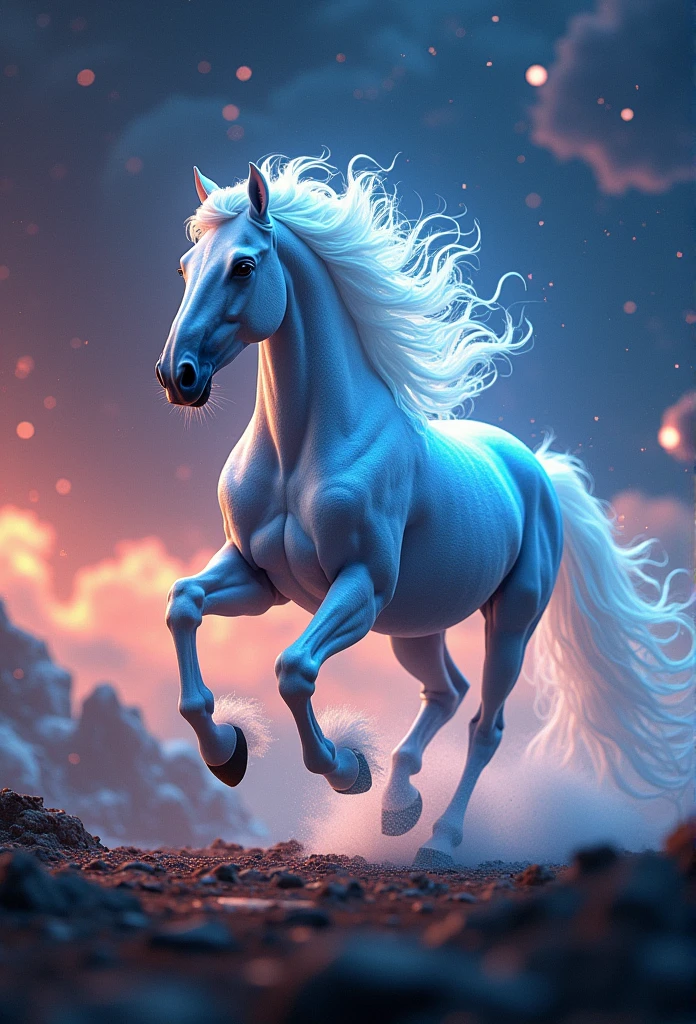 galaxya horse detailed matte painting, deep color, awesome, details Intricate, splashscreen, colors complementary, fantasy concept art, 8k resolution trending on Artstation Unreal Engine 5
