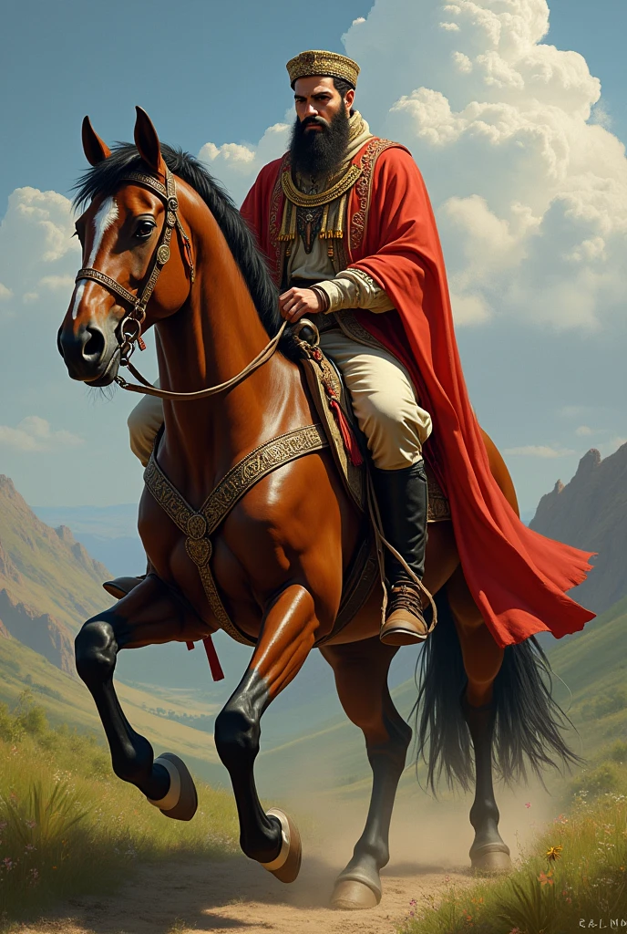 Hazart abbas with ride on the hourse 
