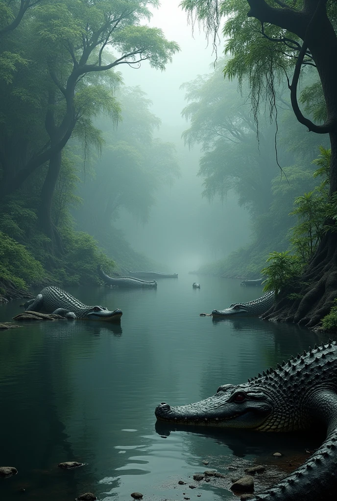 Mysterious lake full of crocodiles and giant anacondas