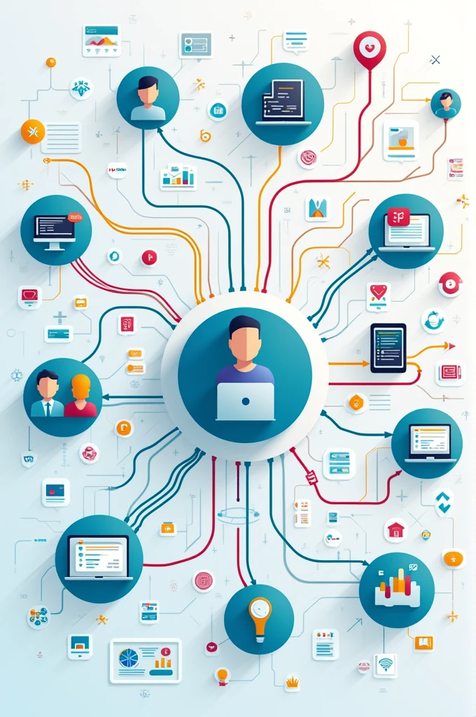 Create a mind map showing the connections between Digital Culture and Knowledge Society, .It shows how these 10 concepts interact with each other and their importance in today's digital world..