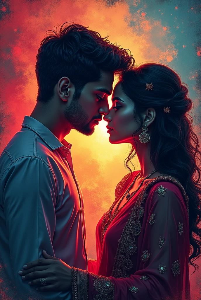 Special and attractive more drastically questionable use vibrant colors.
book title is Tum Milo na Milo kal
it is a novel and written by Himanshi Sharma in this novel one boy and a girl is in a deep relationship of love but their life there compromised due to cast and religions. I want the book cover should explain or ask the readers that will Kabir or Jiya ever meet each other?