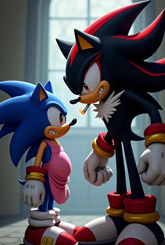 Shadow the Hedgehog and Silver the Hedgehog are in the shower comparing their hyper veiny precum-dripping erect penises, <lora:Long-10:0.6>, masterpiece, best quality,