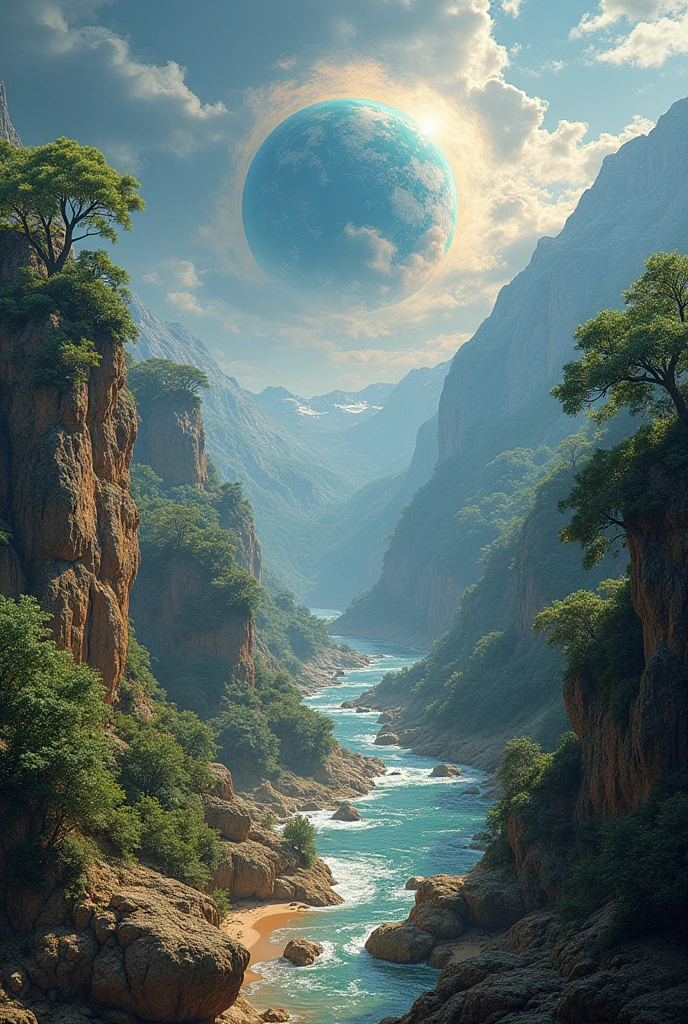 Create images about the evolution of the earth