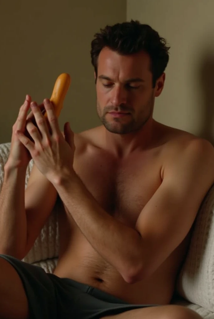 Chris Evans masturbating with giant penis 