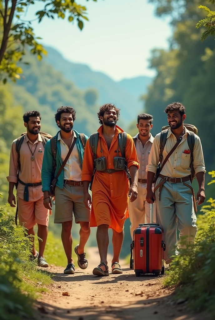 India men go to trip
Young man