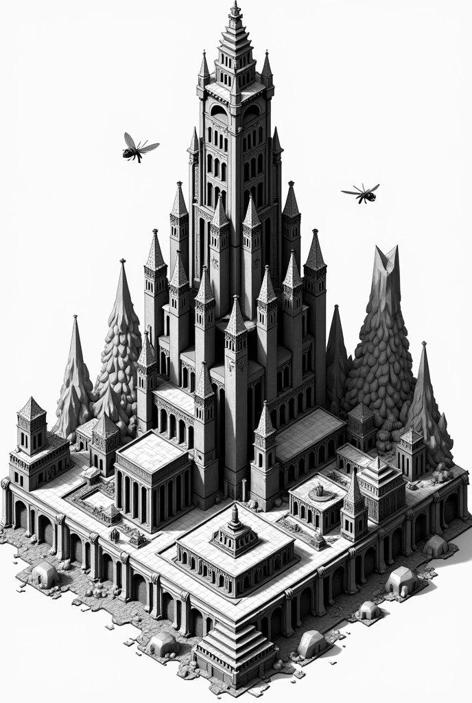 generates an image of a black and white beekeeping empire for a logo selling honey and beekeeping supplies 