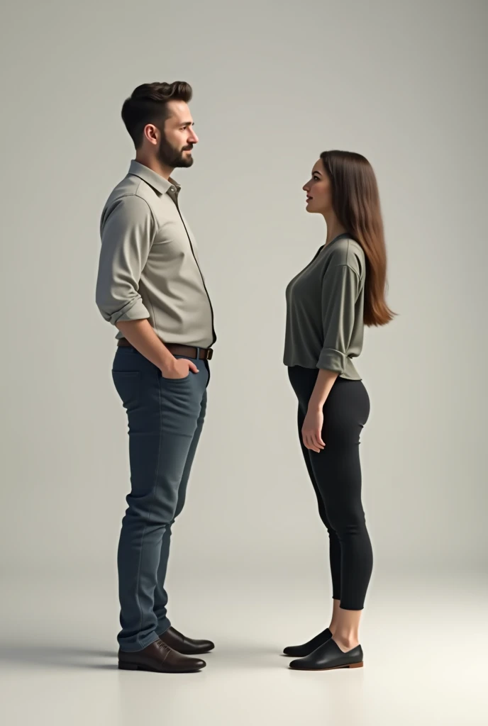A woman is taller than her husband. A woman is taller than her husband.