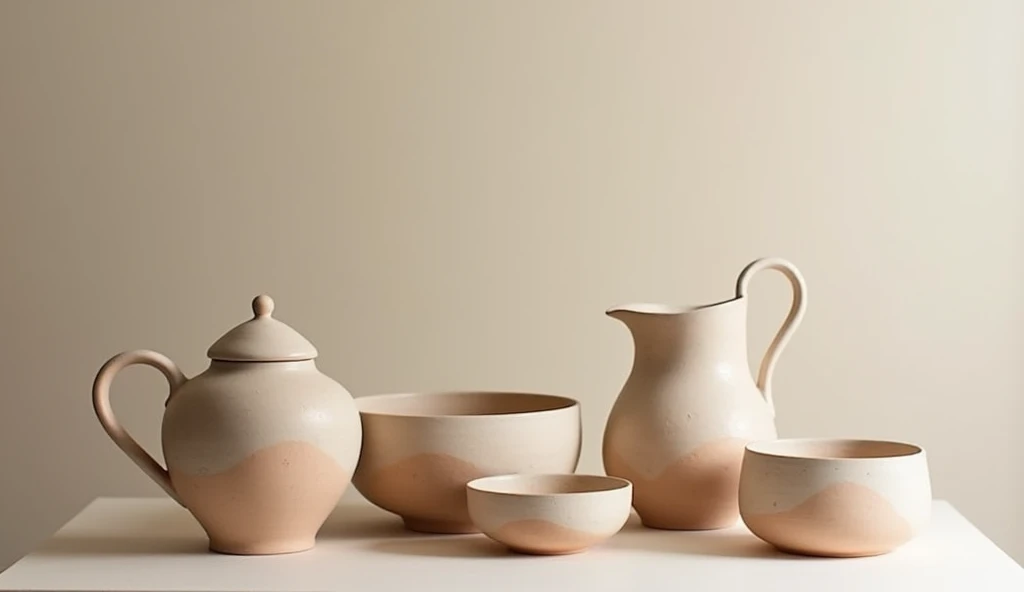 The overall shape of minimalist style pottery is simple and elegant,Smooth and natural lines。The shape of each vessel is carefully designed,Reflecting clever proportions and balance。High quality ceramic material,The fired surface exhibits a rough texture,Warm and rustic texture,Exudes the unique charm of elegant ceramics。Natural tones as the main tone。Harmonious color matching,Create a fresh and elegant style。
Exquisite富有藝術感。Simple and elegant pattern design,Embellishing a bit of elegance。The shapes of each vessel are coordinated and unified,echo each other,form a harmonious whole。This ceramic set is elegant、Exquisite、Elegance in one,Whether it is visual effects or user experience,can give people high-quality enjoyment。