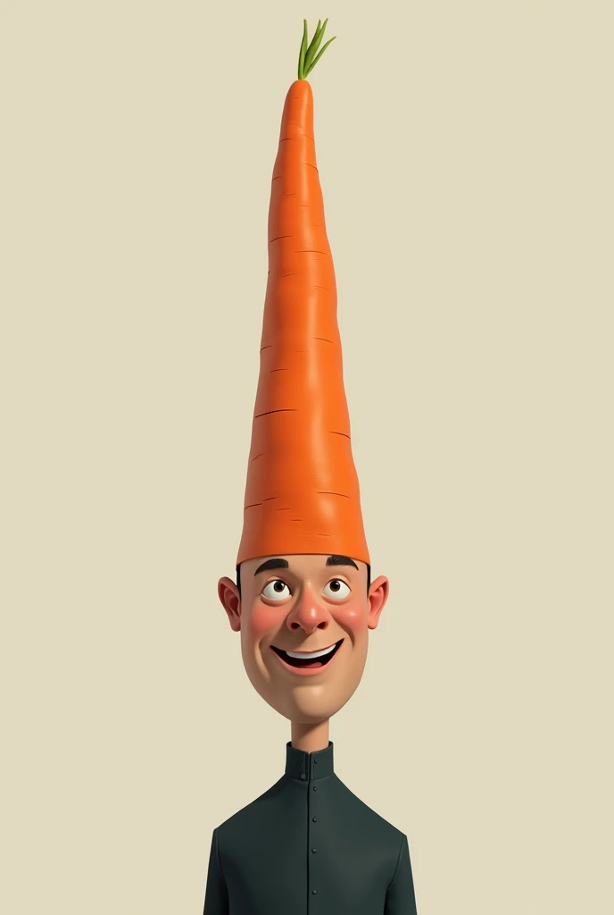 A man smile with a carrot head #abstract #minimal #art