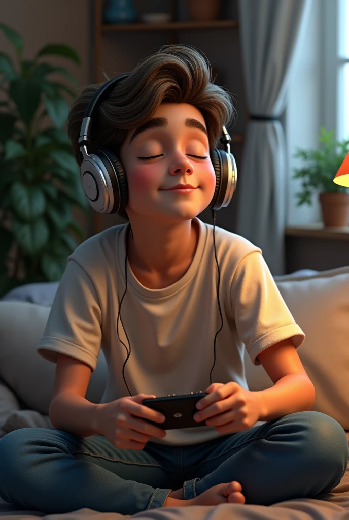 boy listening music