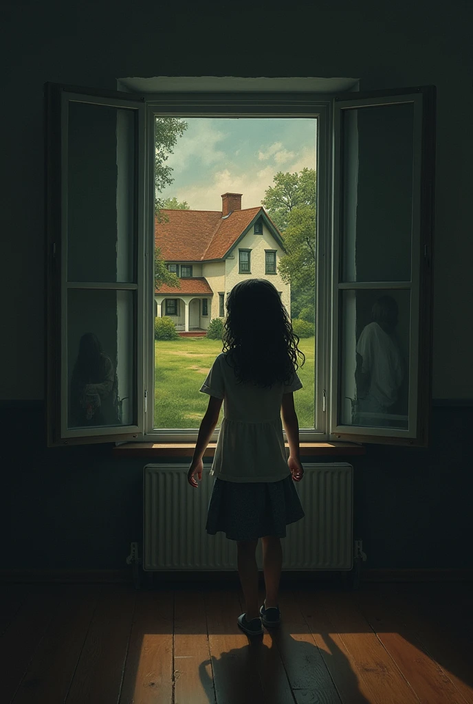 The next night, Sofia sees a shadow in the window of the painting, as if someone was inside the painted house. concerned, moves away from the painting, but can't stop thinking about him. The third night, sees two shadows in the window, and one of them seems to look directly at her. Sofia runs to find her parents, but when they come to check, They don't see anything out of the ordinary.