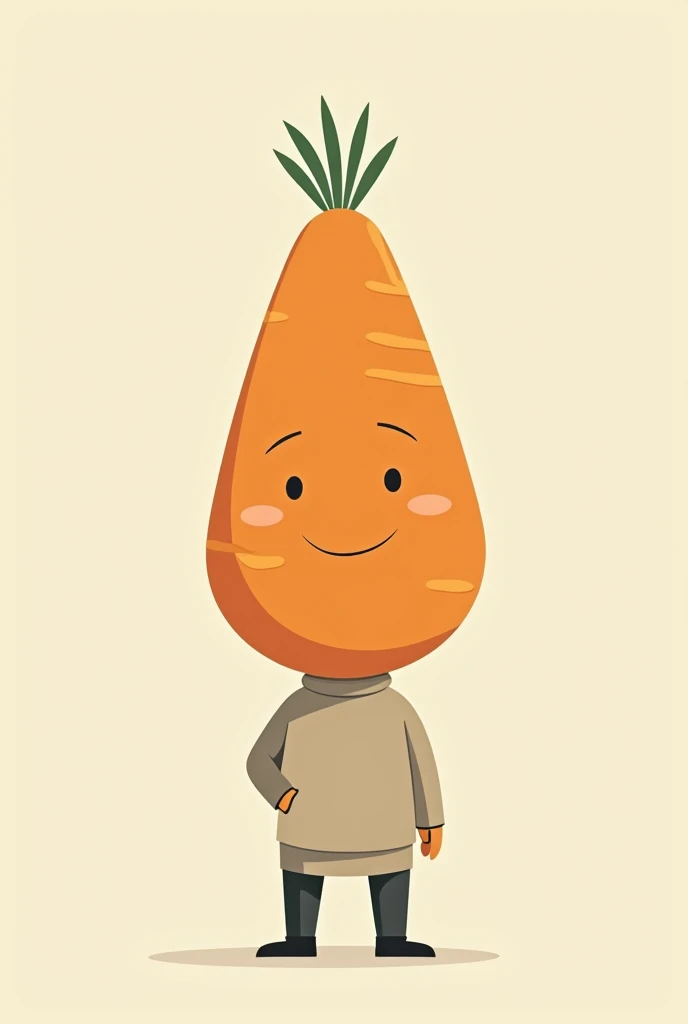 A man smile with a carrot head #abstract #minimal