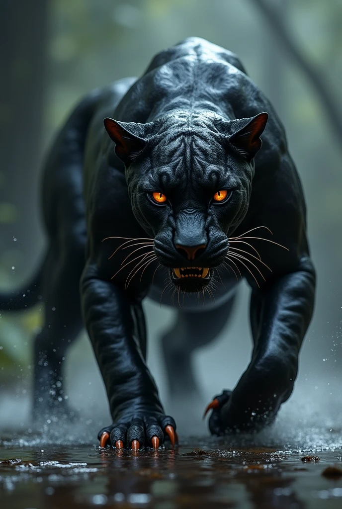 Black pantherand octopus 🐙 hybrid dangerous 