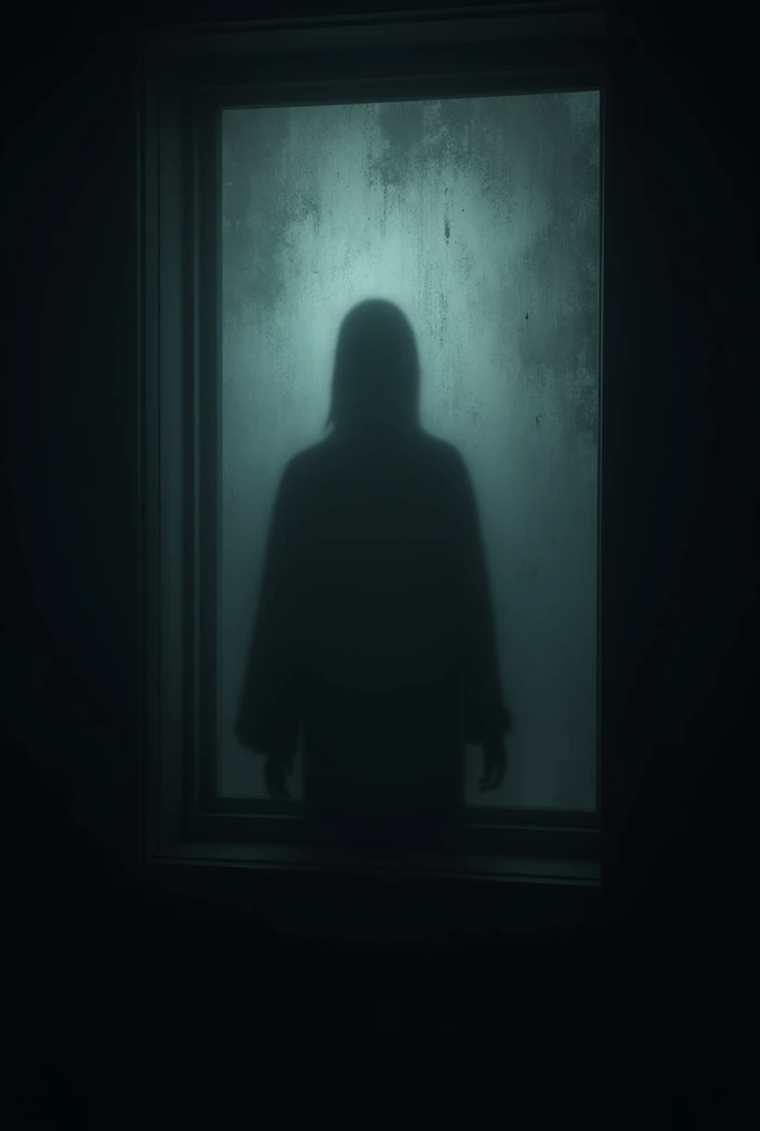 shadow in a dark window
.