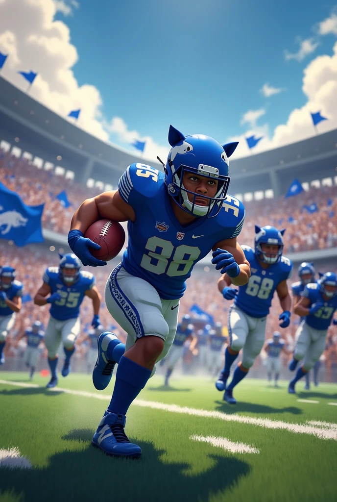American football team named "Blue Pigs"