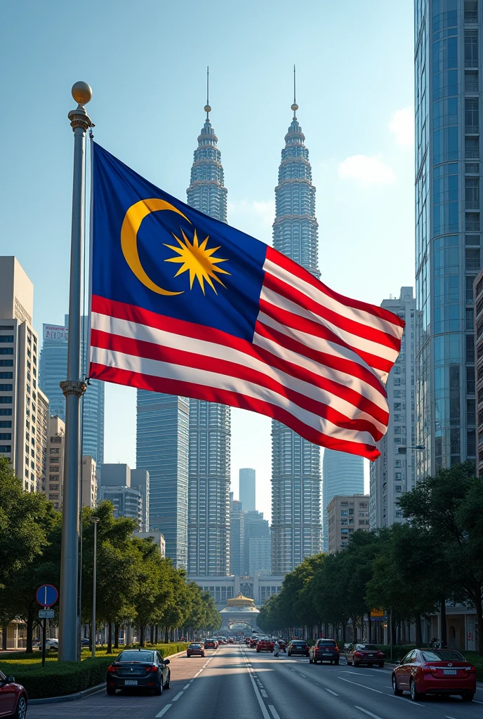 Malaysian flag in Kuala Lumpur 