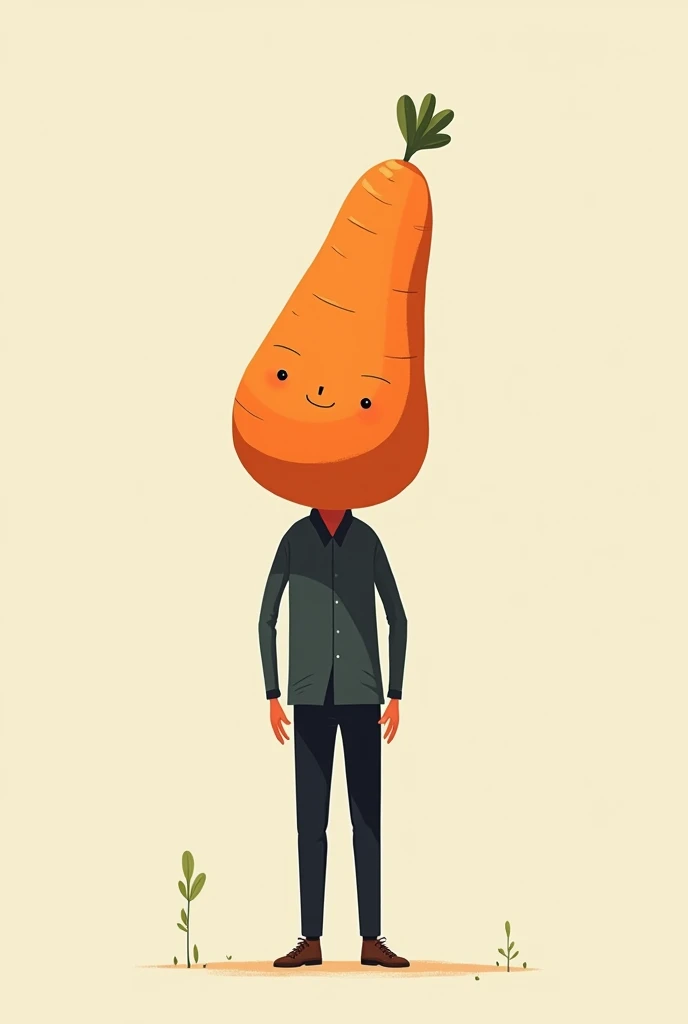 A man smile with a carrot head #abstract #minimal 
