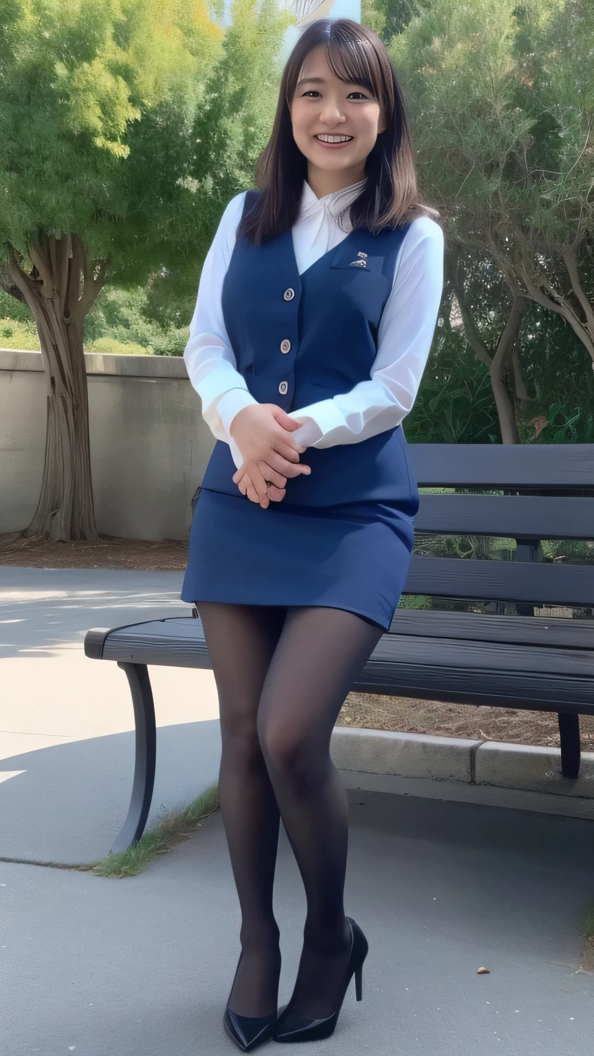 Urzan-6500-v1.1, (RAW Photos:1.2), (Realistic), (Genuine:1.4), 1girl、Perfect Anatomy、48 years old、Looking into the camera、Medium Long Hair、((Sit on the grass:1.0))、(Ultra-realistic pantyhose:1.2), (High heels)、(Business services)、Skirt Lift、Wear glasses、