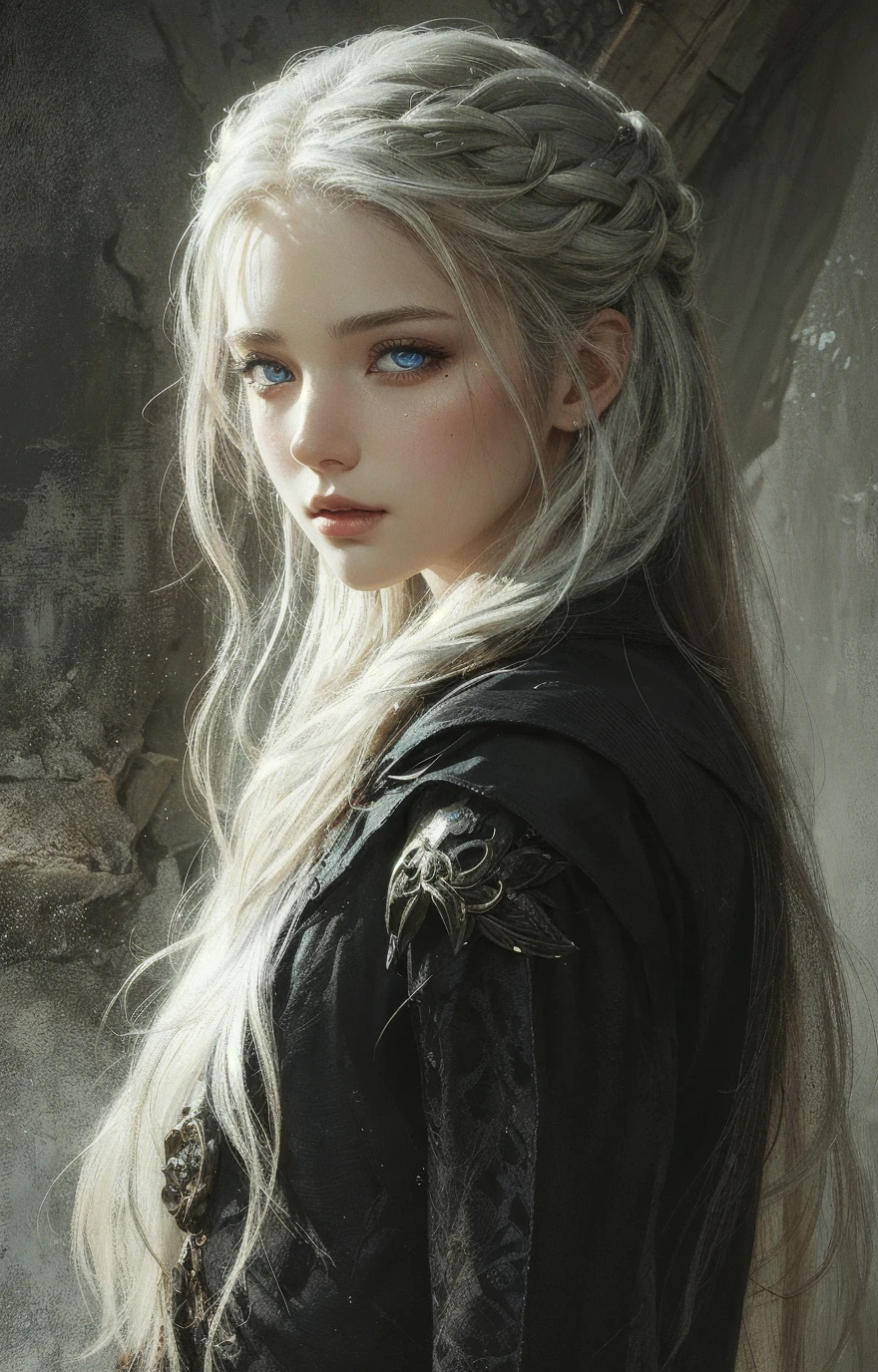 blue eyes, beautiful detailed eyes, beautiful detailed face, 1girl, fantasy, highly detailed, digital painting, concept art, photorealistic, 8k, ultra-detailed, cinematic lighting, warm color palette, ethereal, mystical