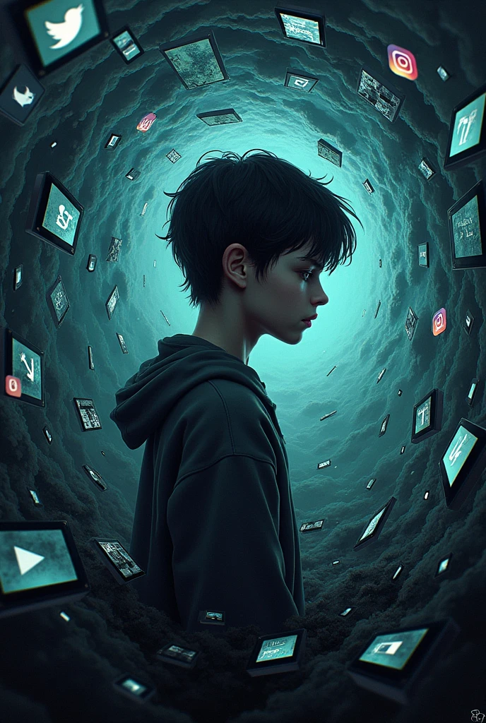 Digital poster about cyber bullying and social media : a dangerous mix