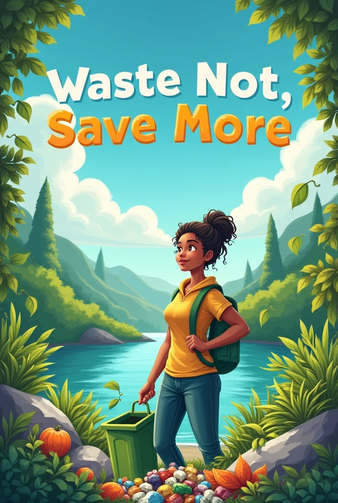 Waste not, save more poster realistic